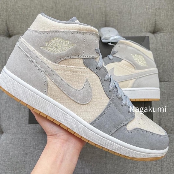 Jordan Other - 🐘🌾 Men’s Nike Air Jordan 1 Mid grey shoes